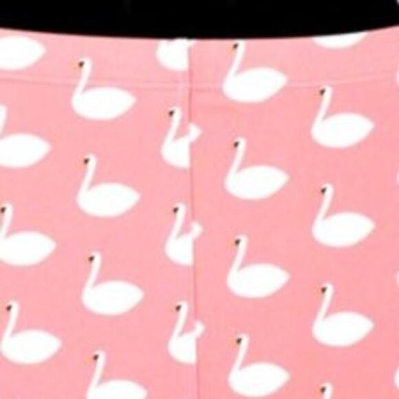 Swimsuit Pink & White Swan Print Bombshell Bikini Bottom Only Size Large - Picture 5 of 6